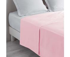 douceur dintérieur drap plat 2 personnes 240x300 cm lina rose clair