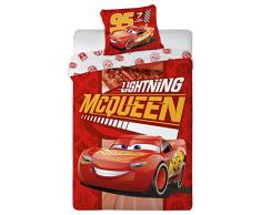 AYMAX S.P.R.L Cars 3 Housse de Couette rÃ©versible avec Taie doreiller, Flanelle, Rouge, 200x140 cm