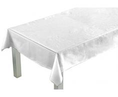 Comptoir du Linge CSI04010 Nappe Rectangulaire Tissu/Polyester/Coton/Téflon Blanc 200 x 150 cm