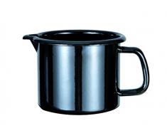 GSW 255141-Black Star Pot à Lait, émail, Professionnel, Noir, 14 cm