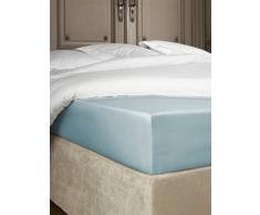 De Witte Lietaer Bumblebee Drap Housse, Coton, Bleu Ice Blue, 140 x 200 x 40 cm