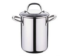 Bergner Gourmet - Casseroles acier inoxydable poignÃ©es en aluminium et avec couvercle 16x21 cm 4.2l bon pour linduction