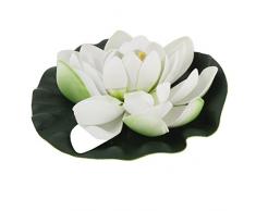 sourcing map étang Jardin Aquarium Flottant en Mousse Feuille pour Lotus Plante Artificielle Décor