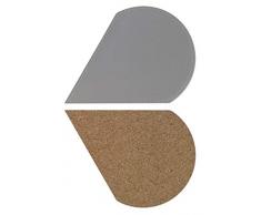 Freeform FFCP2285 Dessous de Plat, Simili Cuir, Gris, 24,7 x 18 cm