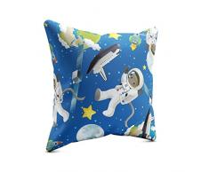 Picanova Coussin décoratif, Satin, Multicolore, 40 x 40 cm