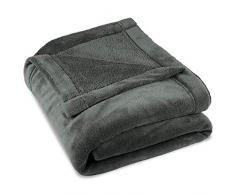 CelinaTex Couverture, Jour/Plafond, Montréal, Polaire Microfibre, Polyester, Gris, 220 x 240 cm
