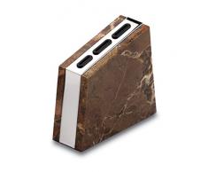 Rockingham Forge HX-03BR Bloc Vide incliné en marbre 3 Couteaux Marron