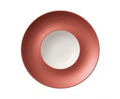 Villeroy & Boch Manufacture Glow Assiette creuse, 29 cm, Porcelaine Premium, Cuivre/Blanc