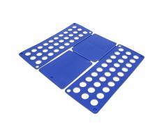 Relaxdays 10010336 Planche à plier le linge 2ème génération plie chemise plieuse vêtements format A4 HxlxP 0,5 x 70,5 x 59 cm, bleu