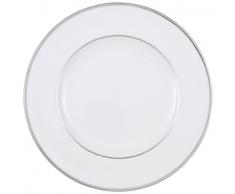 Villeroy & Boch - 10-4637-2630 - Anmut Platinum N° 2 Assiette, Assiette Sophistiquée en Porcelaine « Bone » Premium avec Véritable Décor Platine, Ronde, Blanche, 27 cm