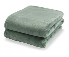 Dutch Decor Flanel Plaid, Polyester, Jade, 150Â x 200Â cm