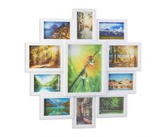 Relaxdays 10021953_49 Cadre photos pele-mÃªme cadre 11 photos Galerie mur mural lettres, blanc