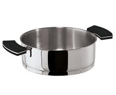 Sambonet 12Â OClock Grey Sauteuse 2Â poignÃ©es, Acier Inoxydable, Gris, 24Â cm