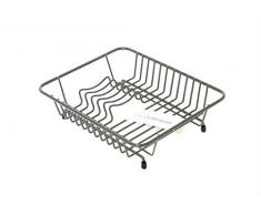 Delfinware Ãgouttoir à Vaisselle Compact, Métal, Gris, 31.5 x 25 x 8.5 cm