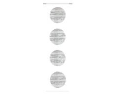 Home Fashion Panneau Coulissant en Voile imprimé, Plastique, 245 x 60 cm, Tissu, Gris, 245 x 60 cm