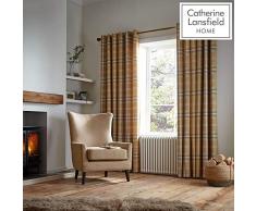 Catherine Lansfield Rideaux Ã Åillets tissÃ©s Thermiques 167 x 183 cm Ocre
