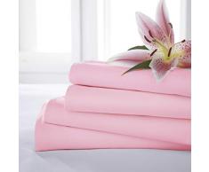 Charlotte Thomas Drap plat Percale Simple 178cm x 254cm Rose
