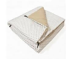 HomeMaison Plaid, Coton, Blanc, 170x130 cm