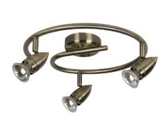 Lucide CARO - Spot Plafond - Ã 30 cm - GU10 - 3x50W 2700K - Bronze 03