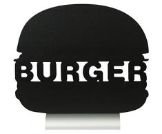 Securit ardoise de table socle alu en forme de Burger