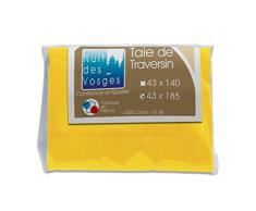 Nuit des Vosges 2100723 Cotoval Taie de Traversin Uni Coton Jaune 43 x 185 cm