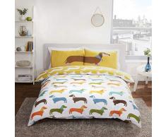 Rapport Housse de Couette, Polycoton, Ocre, King