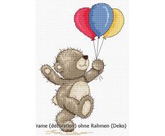 Lucas-S kit de Broderie Heureux Bruno avec Ballons de baudruche Point