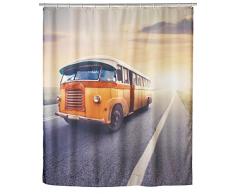 Wenko 21584100 Vintage Bus Rideau de Douche Anti-Moisissure Dimensions 180 x 200 cm