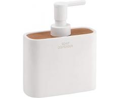 Gedy Ninfea Distributeur de Savon, résine, Blanc, 5,6 x 12,8 x 15,7