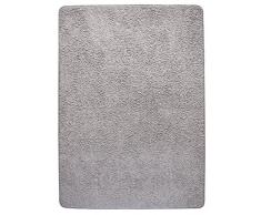 Misento 292143 Shaggy Tapis à poils longs, gris, 133x190cm