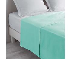 douceur dintérieur drap plat 2 personnes 240x300 cm lina menthe