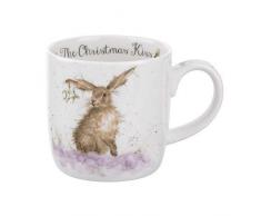 Mug par Royal Worcester Wrendale The Kiss de Noël, Multicolore