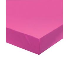 Blanc des Vosges Uni 57 fils Drap housse Coton Fuchsia 120 x 190 cm bonnet de 27 cm