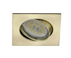 CristalRecord Eclo - Spot encastrable, carré, basculant, 30, finition or satiné