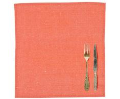 Daycollection COUVLISE74 Couverts Serviette de Table Linen Corail 40 x 40 x 0,2 cm