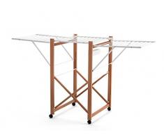 Arredamenti Italia AR_IT- 999 AIRONE Etendoir Extensible Pliable Hêtre Massif couleur Cerise 175 x 105 x 67 cm