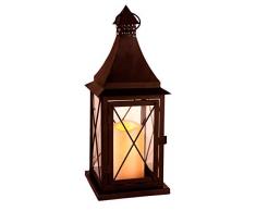 Star Lanterne LED avec 1 bougie, Ã piles, Noir 37 cm x 14 cm Piles non comprises BoÃ®te colorÃ©e