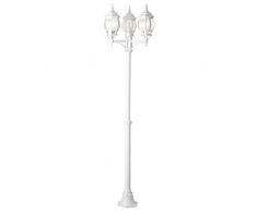 Brilliant 48688/05 Istria Lampadaire ExtÃ©rieure Ã 3 LumiÃ¨res IP23 60 W E27 230 V Blanc