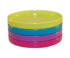 Zak Designs 1790-1800 Set de 4 Dessous de Verre MÃ©lamine Chic DiamÃ¨tre: 10 cm