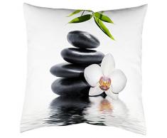 Home Fashion 66306â168Â Vert 50Â x 50Â cm Housse de Coussin Impression numÃ©rique, Velours Vert, 1Â x 50Â x 50Â cm