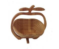 GMMH Panier Pliable en Bambou Bol dÃ©coratif, Bol de Fruits, en Bois Apple 2