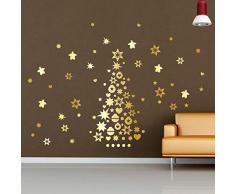 Ambiance-Live ROS-A255 Stickers adhÃ©sifs NoÃ«l, Vinyle, ModÃ¨le 3, 110 x 55 cm