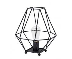 Luminaire Albany, lampe à poser métal, 40 W, noir, L 26 x H 33 cm