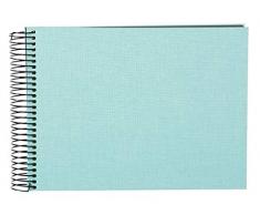 Goldbuch Album Photo à Spirales, Bella Vista, 24 x 17 cm, 40 Pages Noires, Lin, Aqua, 20907