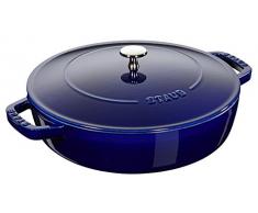 Staub 40511-477-0 Sauteuse en fonte, Bleu Intense, 24 cm