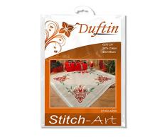 Duftin 07052-AZ05 Chemin Table Mary Ann 40x100 Bougies de noël - Point varié, 62% Lin, 38% Coton