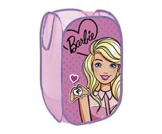 Barbie Arditex_BR12242 Panier de Rangement 36 x 36 x 58 cm, Tissus, Rose, Taille M