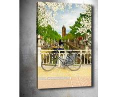 Bonamaison Peinture sur toile, multicolore, 50 x 70 cm - Conçu et fabriqué en Turquie