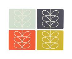 Orla Kiely Lot de 4Â Sets de Table Ã Motif Tige, Multicolore