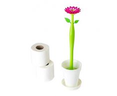 VIGAR Flower Power Brosse WC en Plastique 12Â x 12Â x 48,5Â cm Multicolore